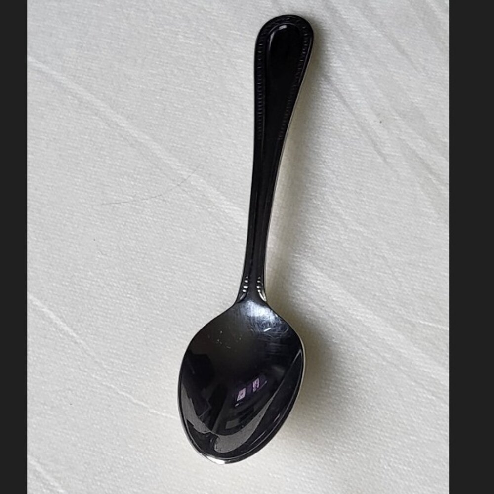 Oneida Pearl Teaspoon Royal Bead Edge Stainless Glossy Flatware Spoon 1 piece